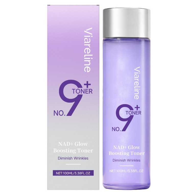 Viareline No.9 NAD+ PDRN Glow Boosting Toner, Hydrating & Firming Toner สําหรับริ้วรอย, Fine Lines &
