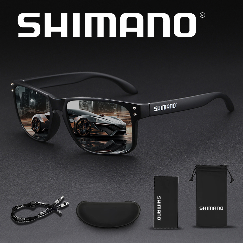 SHIMANO ชุดSHIMANO แว่นตากันแดดโพลาไรซ์กลางแจ้ง UV400 แว่นตากีฬาสําหรับผู้ชายผู้หญิงตกปลาขี่จักรยานข