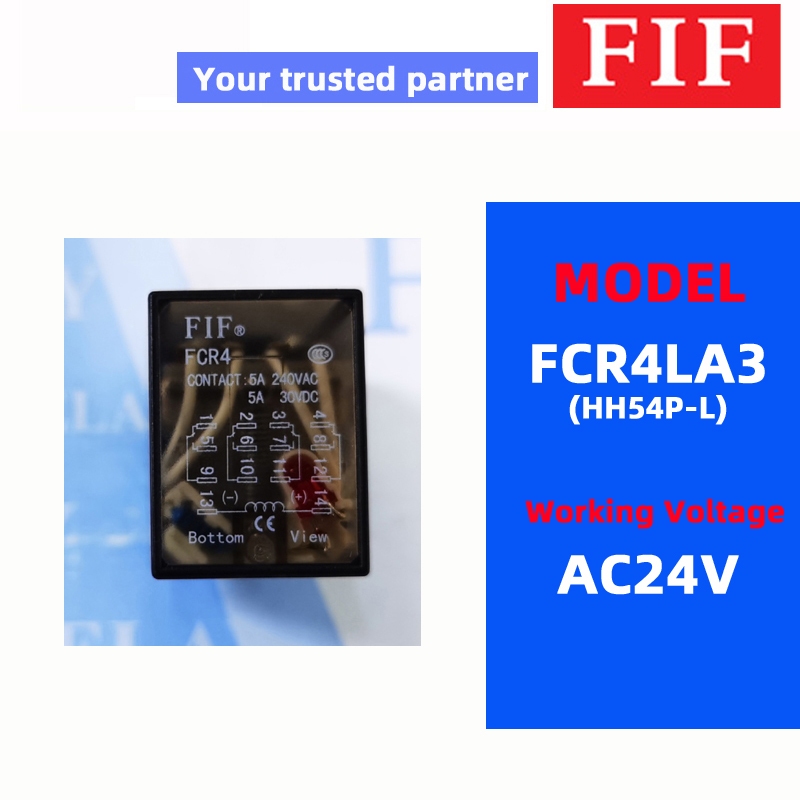 FIF รีเลย์ FCR4 HH54P-L FCR4LD3 FCR4LA8 FCR4LD2 FCR4LA3 FCR4LA6 FCR4LD8 FCR4LTD3 FCR4L DC24V AC220V 