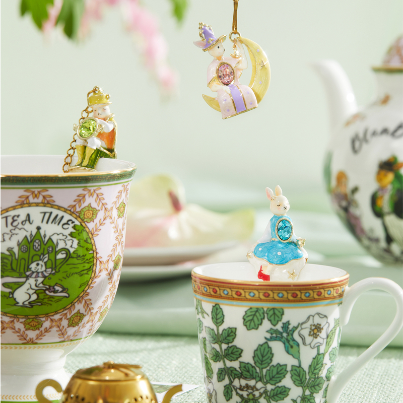 Blanbunny Wizard of Oz 304สแตนเลสกรองชาทนความร้อนพร้อมถ้วยแขวน,อุปกรณ์ชงชา ใช้ซ้ําได้ Tea Infuser