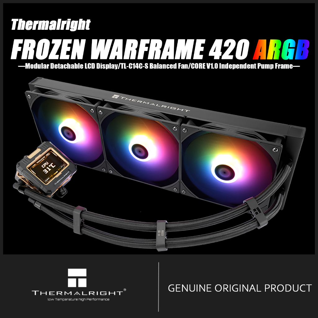 Thermalright FROZEN WARFRAME 420 ARGB BLACK AIO CPU LIQUID COOLER FW420 ARGB BLACK