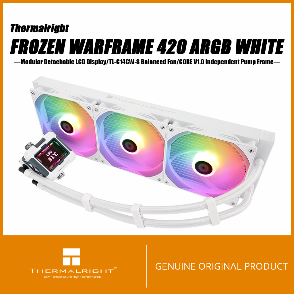 Thermalright FROZEN WARFRAME 420 ARGB WHITE AIO CPU LIQUID COOLER FW420 ARGB WHITE
