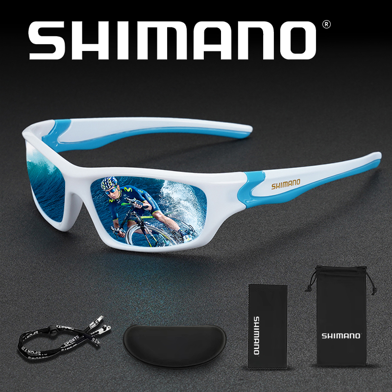 SHIMANO SetSHIMANO Polarized Multi Sport แว่นตากันแดด UV400 แว่นตากลางแจ้งสําหรับผู้ชายผู้หญิงตกปลาข