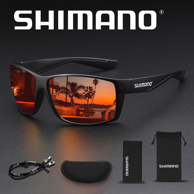 SHIMANO ชุดSHIMANOแว่นตากันแดดPolarized Sport UV400 ป้องกันสําหรับผู้ชายผู้หญิงตกปลากลางแจ้งขี่จักรย