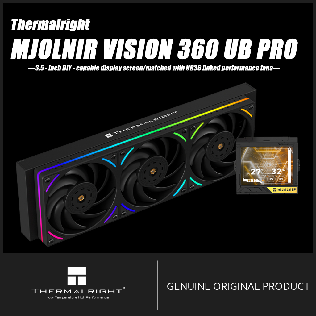 Thermalright MJOLNIR VISION 360 UB PRO ARGB BLACK AIO CPU LIQUID COOLER MV360 UB PRO ARGB BLACK