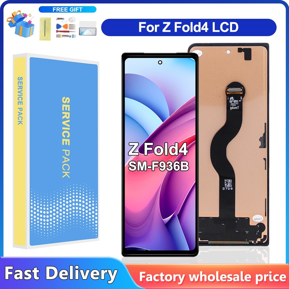 สําหรับ Samsung Galaxy Z Fold4 จอแสดงผล LCD หน้าจอสัมผัสพร้อมกรอบสําหรับ SM-F936B, SM-F936B/DS, SM-F