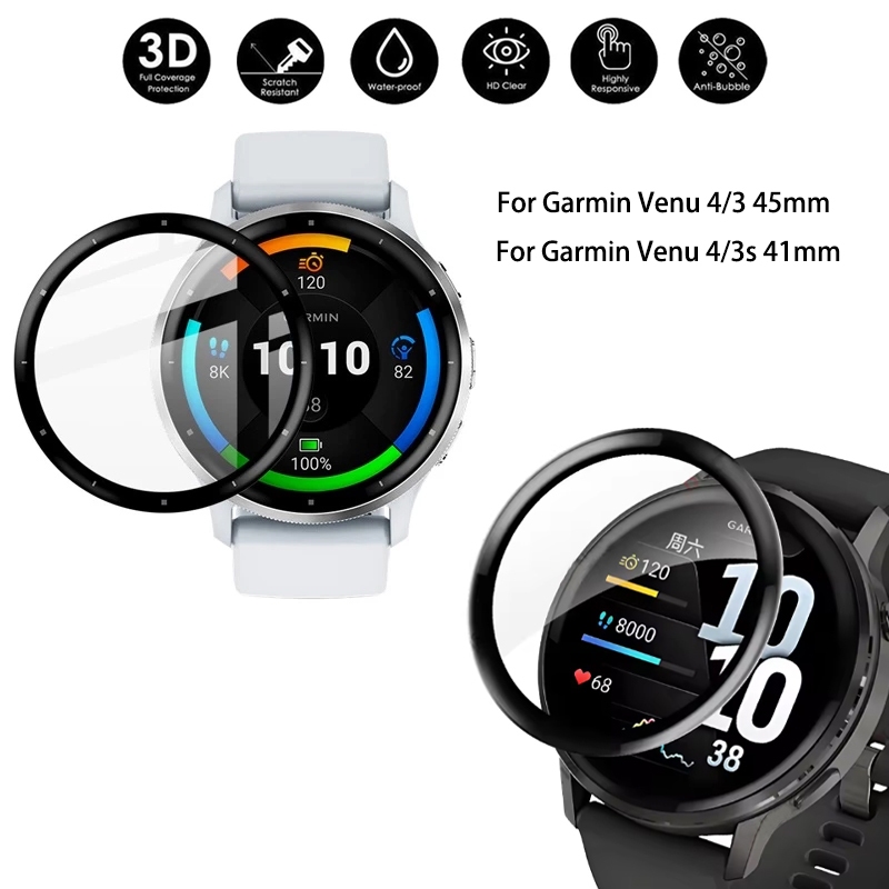 ฟิล์มกันรอยหน้าจอ 3D PMMA Soft film สําหรับ Garmin Venu 4 3 45mm 3s 41mm