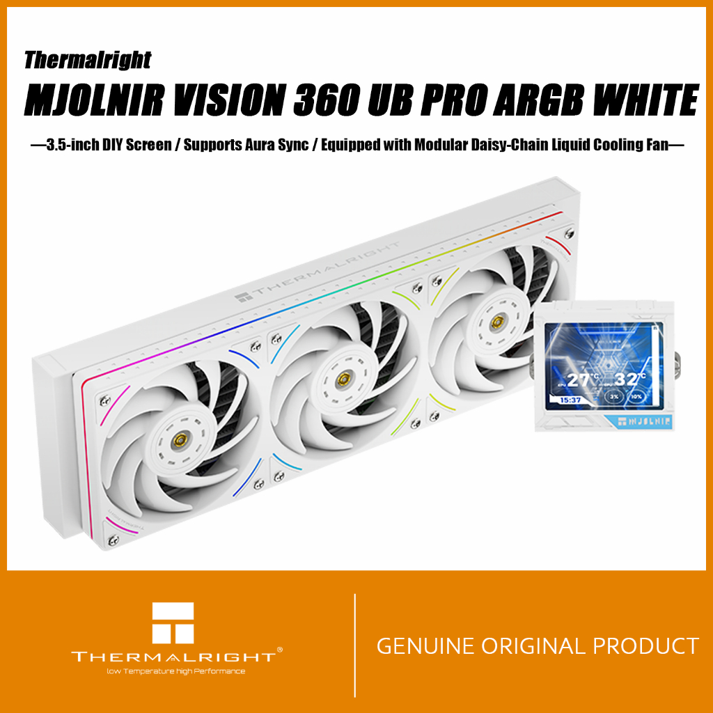 Thermalright MJOLNIR VISION 360 UB PRO ARGB WHITE AIO CPU LIQUID COOLER MV360 UB PRO ARGB WHITE
