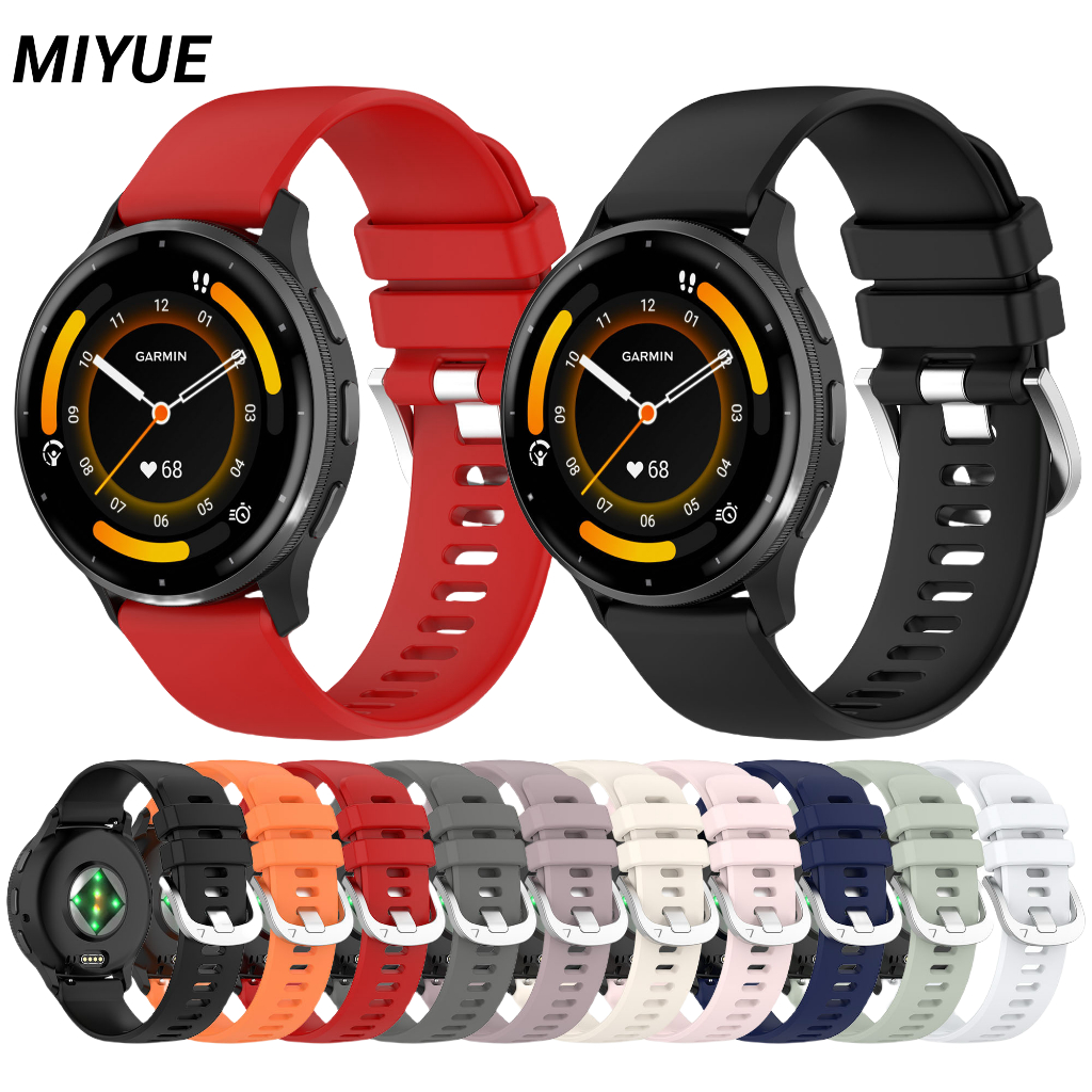 22/20/18 มม.สําหรับผู้เบิกทาง Garmin 570/265/255/245/165/168 สร้อยข้อมือซิลิโคนโปร่งใสสําหรับ Garmin Vivoactive 5/4/3/Garmin D2 Air X10/Venu 4/3/2/3S/2S สายรัดข้อมือทดแทน