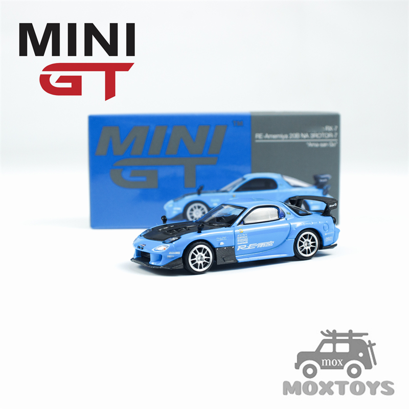 MINI GT 1:64 RX-7 RE-Amemiya 20B NA 3ROTOR-7 Ama-san GoBlue รถโมเดลDiecast
