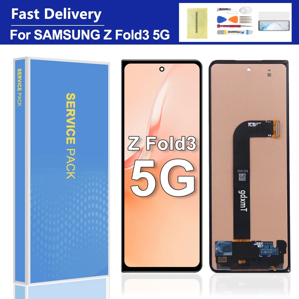 สําหรับ Samsung Galaxy Z Fold3 5G จอแสดงผล LCD หน้าจอสัมผัสพร้อมกรอบสําหรับ SM-F926B, SM-F926B/DS, S