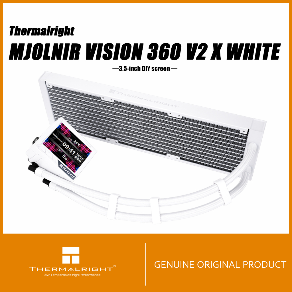 Thermalright MJOLNIR VISION 360 X WHITE V2 AIO CPU Liquid Cooler MV360 ARGB X WHITE V2 ปรับแต่งจอแสด
