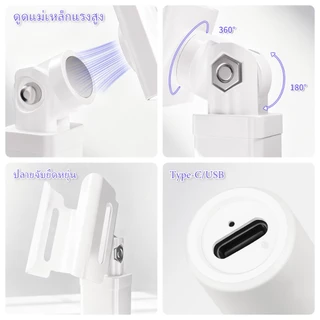 โคมไฟ LED/UV แบบพกพา สีชมพูและขาว ชาร์จไฟได้ เหมาะสำหรับตกแต่งเล็บด้วยพลอยเทียม และใช้ในร้านทำเล็บ