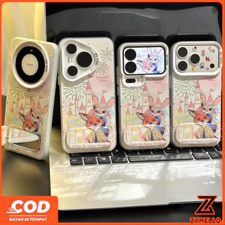 เหมาะสําหรับOPPO Reno16F 16Pro 16C 15F 15ProMax 14F 14Pro 13F 13Pro 12F 12Pro 11F 11Pro 10Pro 8T 8Z 7Z 6Z Zootopia Judyดอกไม้ไฟกระจกขาตั้งกันกระแทกTPUโทรศัพท์Cnick
