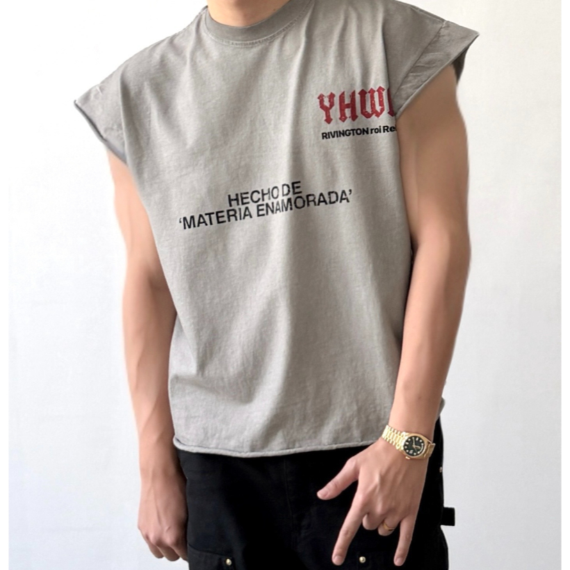 RRR123 x YHWH Series Limited Edition-Cut T-Shirt Cut Sleeve T-Shirt