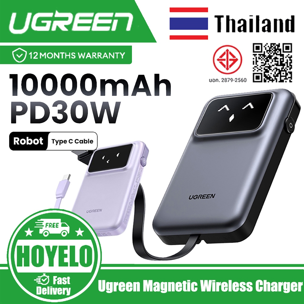 UGREEN Magnetic 30W 10000mAh Wireless Charger Power Bank USB-C PD 30W SCP22.5W Uno Power Bank