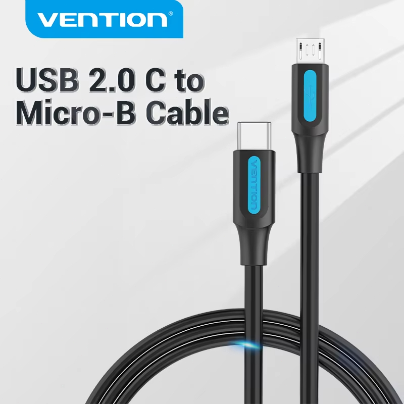 Vention Type C ถึง Micro USB Cable Fast USB Type-C Adapter 0.5m 1m 1.5m 2m OTG โทรศัพท์มือถือสาย Mic