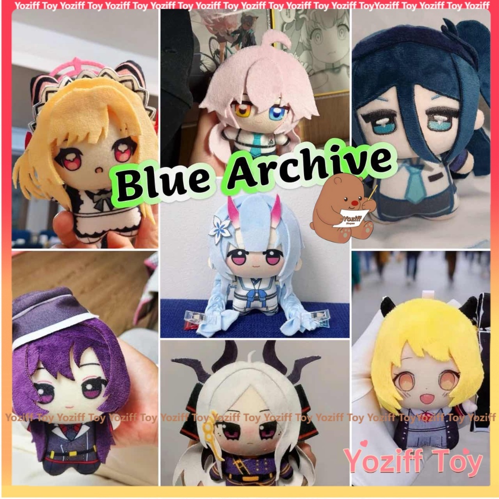 10 ซม.Blue Archive Takanashi Hoshino Sunaokami Shiroko Sorasaki Hina ตุ๊กตาตุ๊กตา Nunu Body พวงกุญแจ