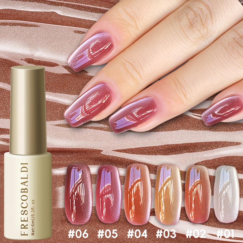 FRESCOBALDI ยาทาเล็บเจล Candy Cat Eye - ติดทนนาน เงางาม เหมาะสำหรับใช้ในร้านเสริมความงามและทุกสีผิว