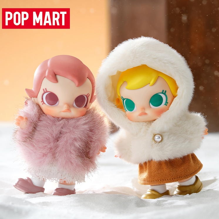 POPMART BABY MOLLY Winter Fit Check ไวนิลตุ๊กตาจี้กล่องตาบอด