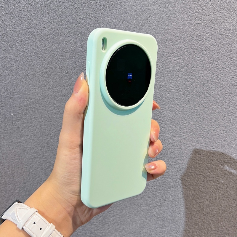สําหรับ VIVO X100 Pro S X90 S Pro ผิวของเหลวจริงรู้สึกซิลิโคนเคสโทรศัพท์หลุมขนาดใหญ่สีทึบเรียบง่าย