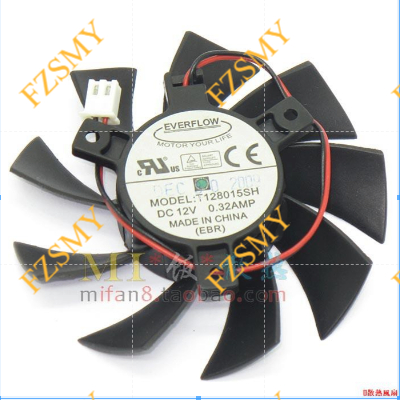 พัดลมระบายความร้อน พัดลมการ์ดกราฟิก EVGA GTX650 GTX650TI ใหม่ล่าสุด T128015ซ 2 เส้น