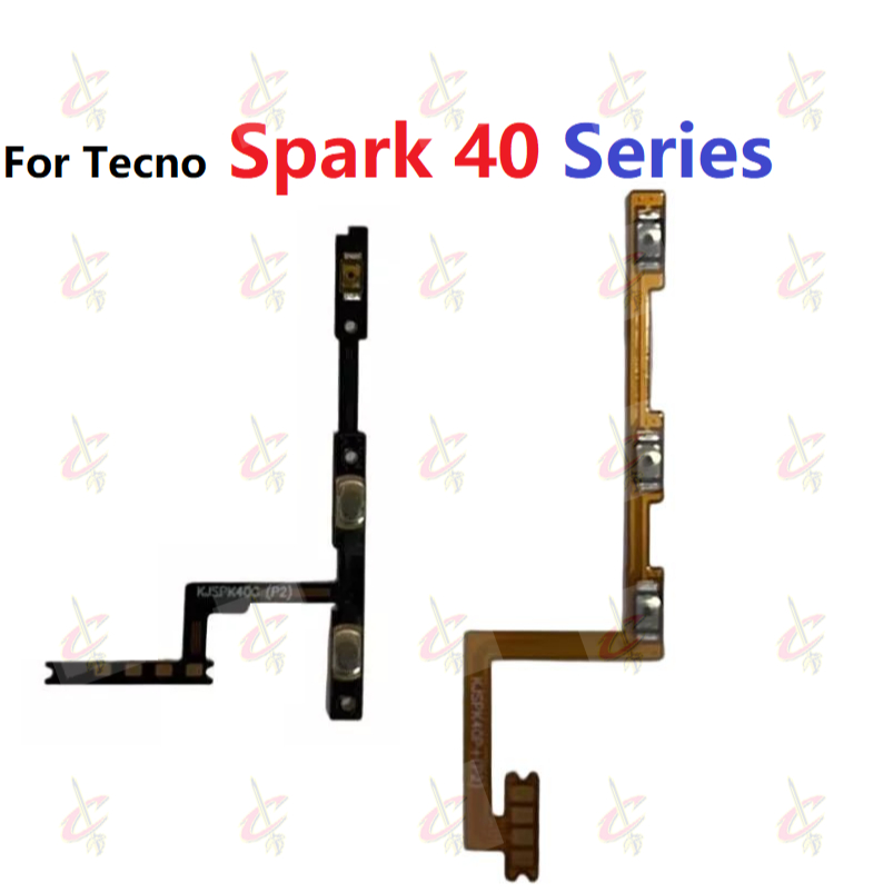 ปุ่มปรับระดับเสียงสวิตช์ไฟเปิดปิด flex สําหรับ Tecno Spark 40C 40 Pro Plus Pro+ KM4K KM5 KM6 KM7