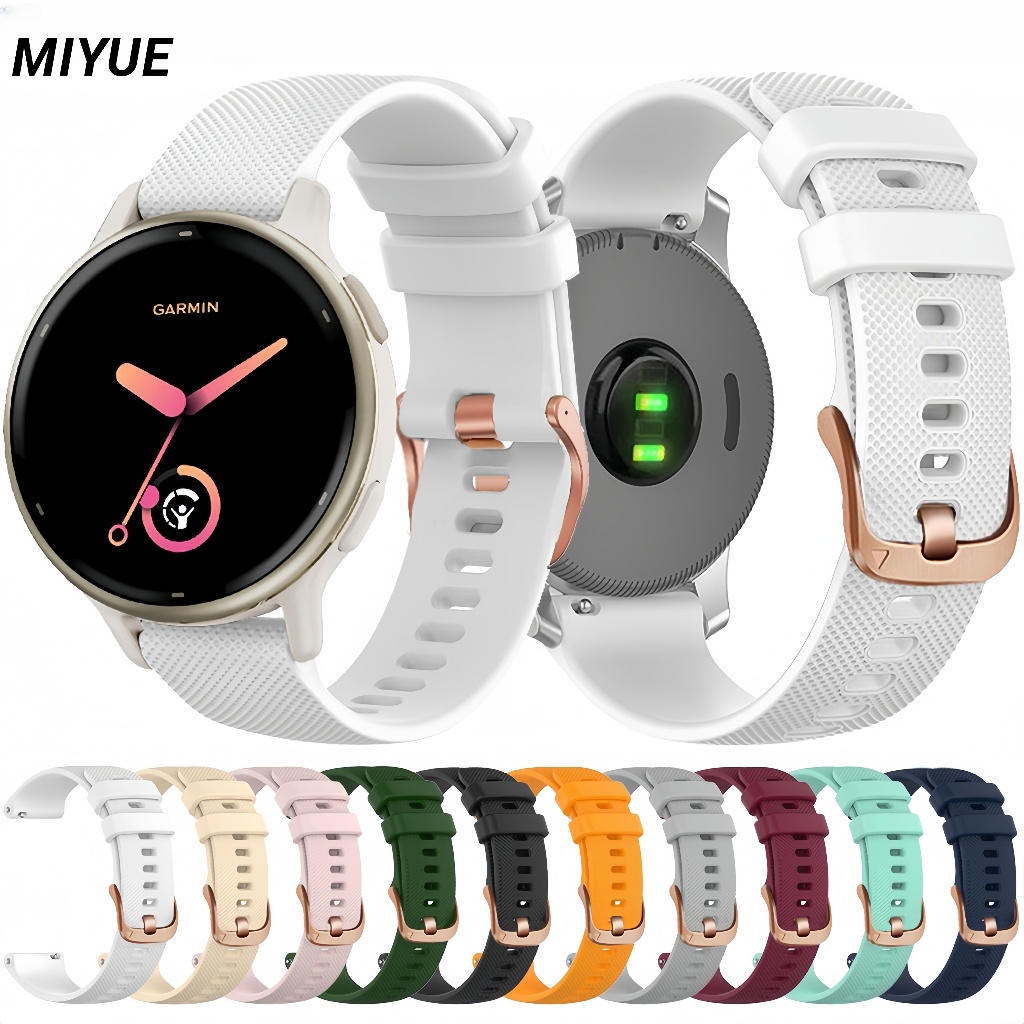 สําหรับผู้เบิกทาง Garmin 570 42 มม./165/158/55 สายนาฬิกา Forerunner 645/245/Venu 4 41 มม.ซิลิโคนสําหรับ Garmin Vivoactive 5/3/Venu SQ2 เปลี่ยนสร้อยข้อมือ Garmin Watchband