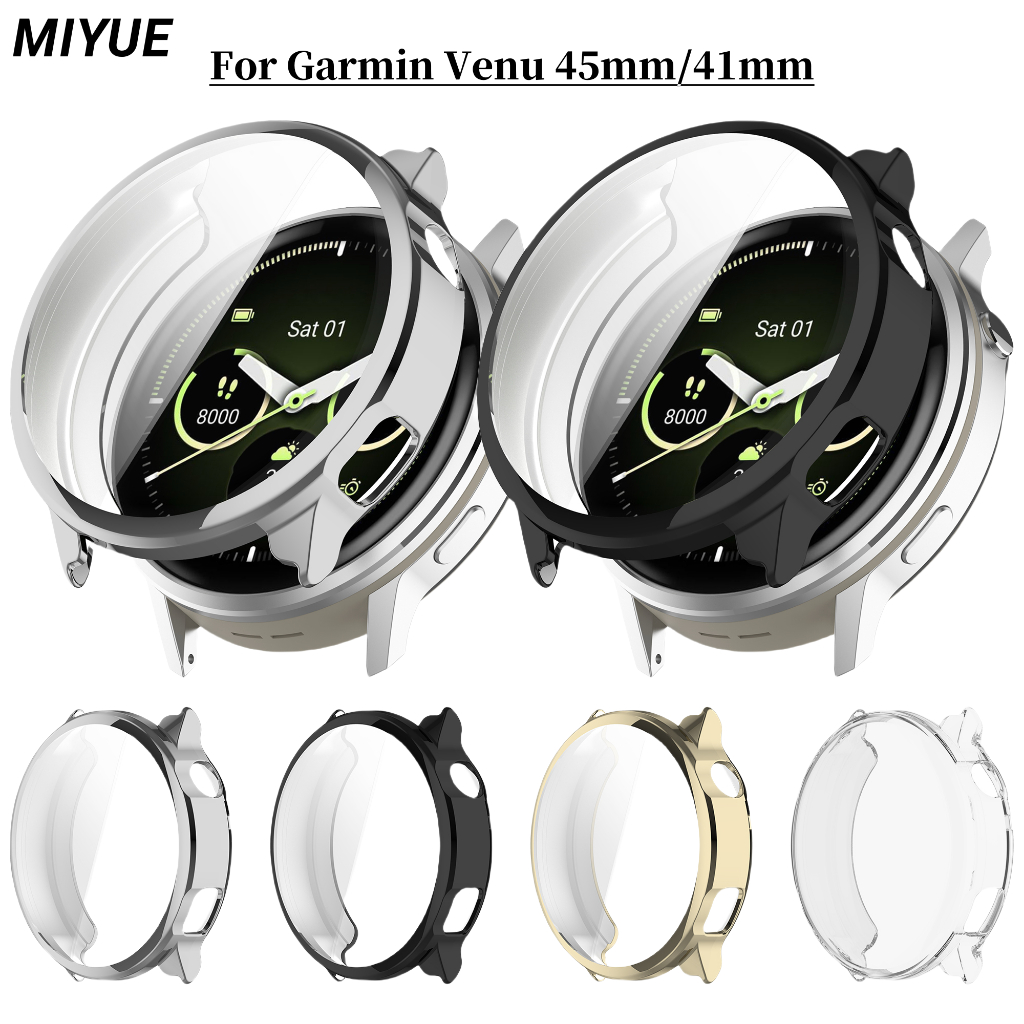 สําหรับ Garmin Venu 4 45 มม./41 มม.นุ่ม TPU ป้องกันคลุมทั้งหมดกรณี All-Around ป้องกันหน้าจอสําหรับ Garmin Venu 4