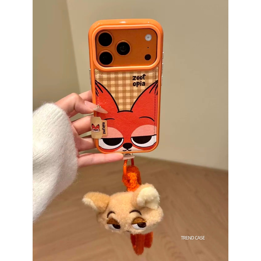การ์ตูนกระต่าย Zootopia จี้ Plush เคสโทรศัพท์สําหรับ iPhone 17 16 15 14 Pro Max 17Pro กันกระแทกฝาครอบป้องกัน