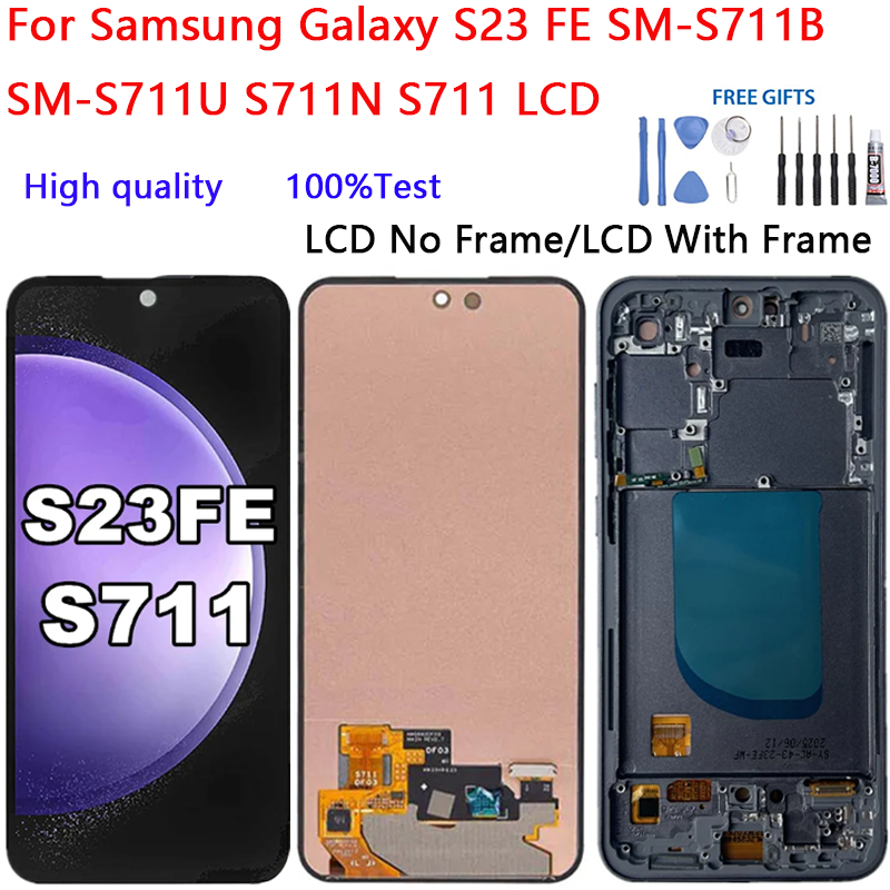 สําหรับ Samsung Galaxy S23 FE SM-S711B SM-S711U S711N S711 จอแสดงผล LCD Touch Screen Digitizer Assem