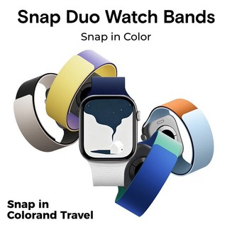 MOFT Snap Duo สายรัดแม่เหล็กสําหรับ iWatch Series 11 Ultra 3/2/1 49 มม.46 มม.สายนาฬิกา Quick Magnetic Wear Duo-Color สายรัดซิลิโคนอ่อนนุ่มสําหรับ iWatch 45 มม.44 มม.Series 10/9/8/7/SE3