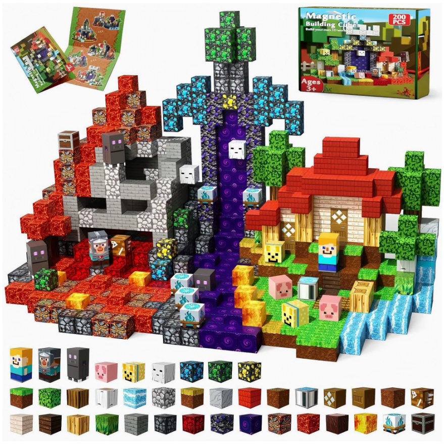 สินค้าพร้อมส่ง ของเล่นของขวัญสำหรับเด็ก DIY ตัวต่อแม่เหล็กปราสาท - รูปที่ 3