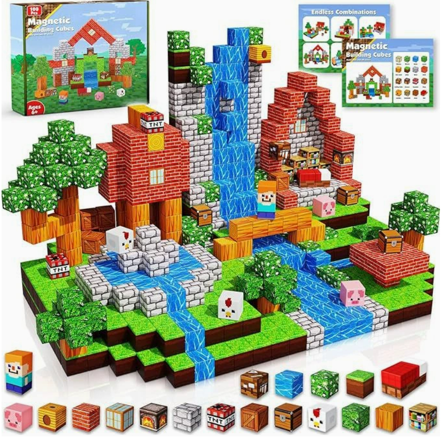 สินค้าพร้อมส่ง ของเล่นของขวัญสำหรับเด็ก DIY ตัวต่อแม่เหล็กปราสาท - รูปที่ 7