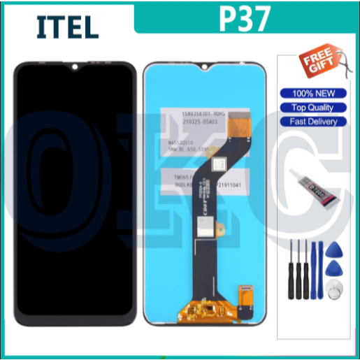 LCD สําหรับ ITEL P37 / P37 PRO จอแสดงผล LCD Touch Screen Digitizer P651W เปลี่ยน LCD