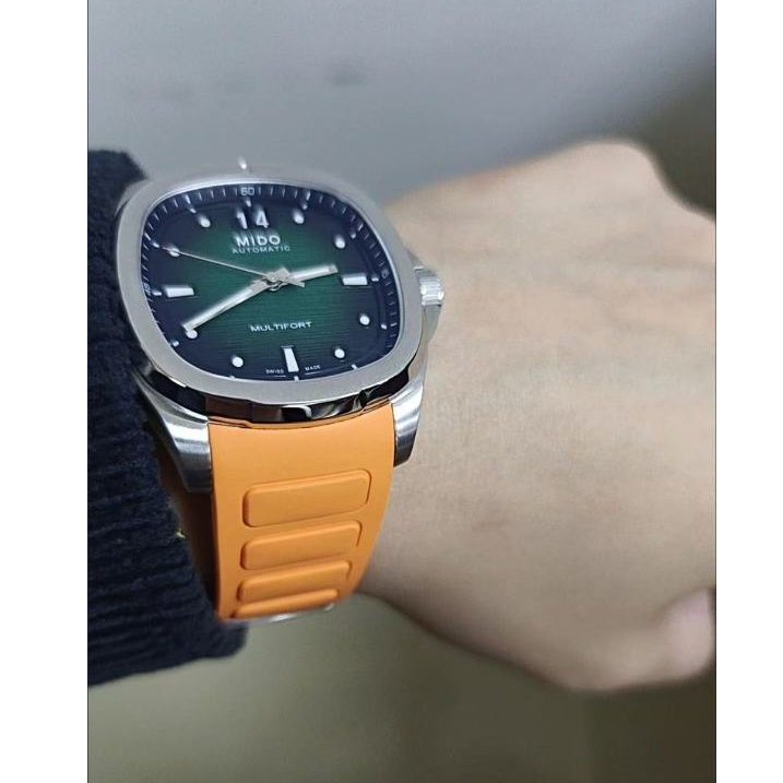 MIDO Ocean Star M049 TV Series 22mm สายนาฬิกายางซิลิโคน – สายสํารองสําหรับ M049.526. - รูปที่ 3