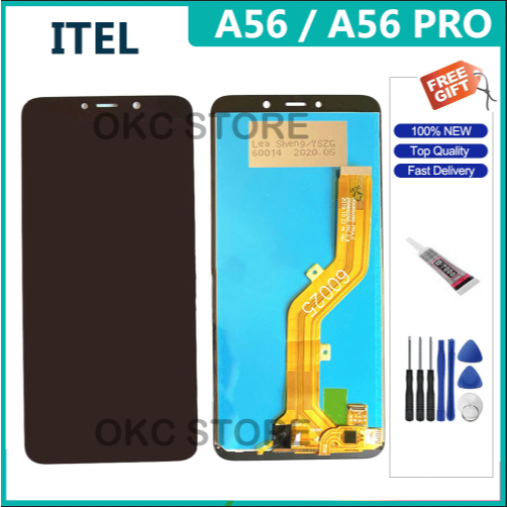 สําหรับ ITEL A56 / A56 Pro จอแสดงผล LCD Touch Screen Digitizer W6004 เปลี่ยน LCD