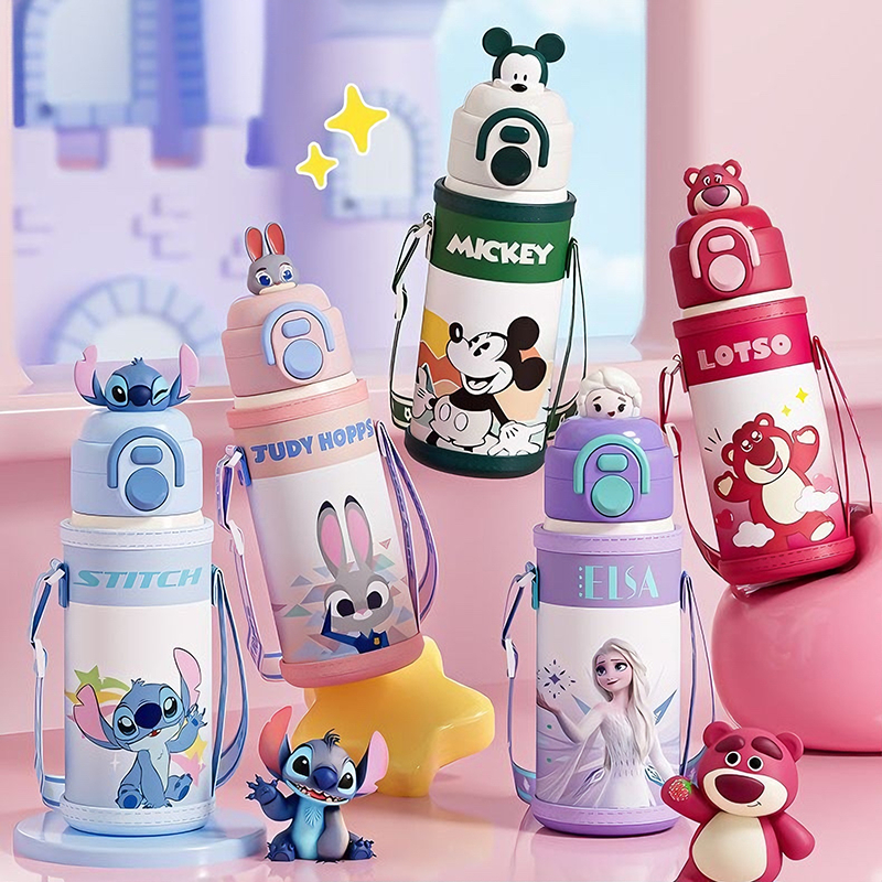 Zootopia Judy Nick Thermos Cup ถ้วยน้ําฟางความจุขนาดใหญ่เด็กผู้หญิงของขวัญน่ารักมูลค่าสูง