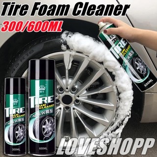 Car Tire Foam Cleaner 600ML/300ML  Tire Black, Shine & Protect Black Tire Wax Emulsion High Gloss Spray Cleaner Tire Polish Clean Wax Lotion High Gloss Spray Cleaner