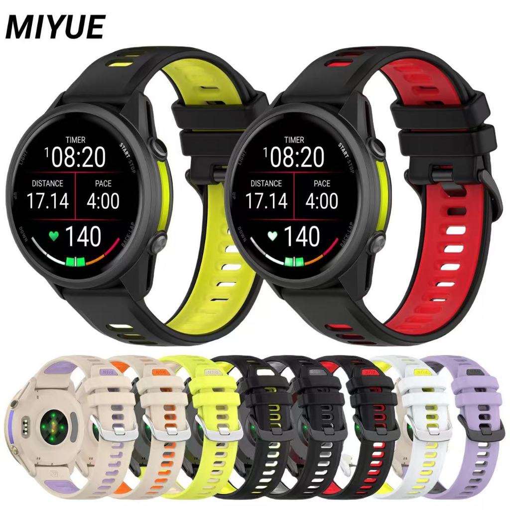 22มิลลิเมตรสายรัดซิลิโคนสําหรับผู้เบิกทาง การ์มิน 265/255/570 47มิลลิเมตรกีฬาสองสีซิลิโคนสายนาฬิกาข้อมือสําหรับ การ์มิน เวนู4 45มิลลิเมตร/3/2 การ์มิน นาฬิกาอุปกร