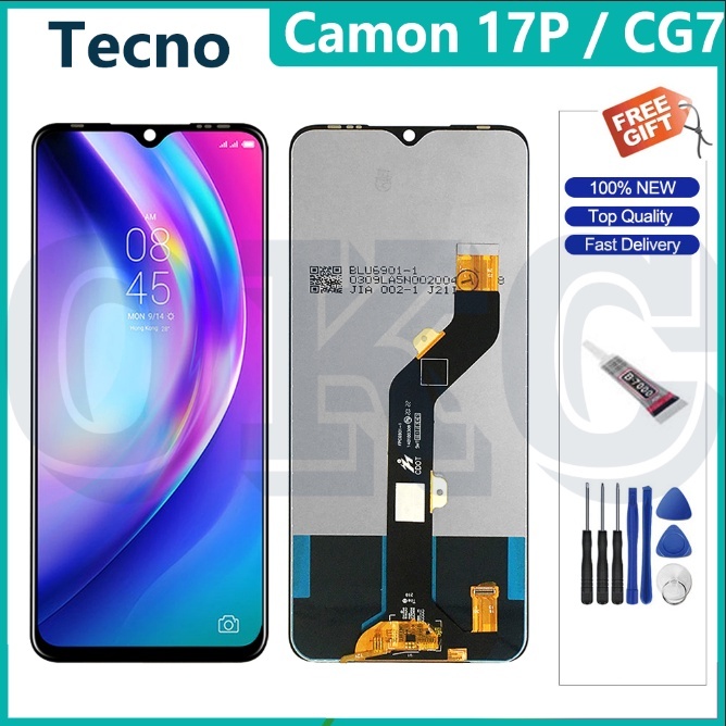 LCD สําหรับ Tecno Camon 17P จอแสดงผล LCD Touch Screen Digitizer CG7 CG7n เปลี่ยน LCD