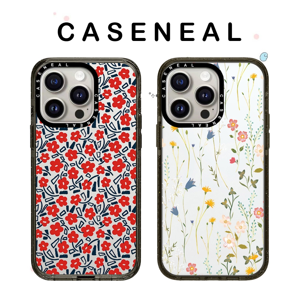 CASENEALดอกไม้คุณภาพสูงอะคริลิคเคสโทรศัพท์เหมาะสําหรับiPhone 17ProMax 17pro 17 air 16promax 16 15promax 15 14promax 13 13Promaxแฟชั่นAnti Drop Hard Case