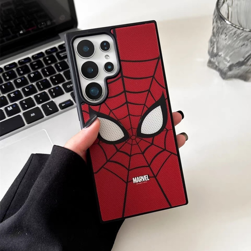Spiderman Red Musk สําหรับ Samsung S26Ultra โทรศัพท์แม่เหล็ก S25Ultra S25 + ไร้สายชาร์จกันกระแทกสําห