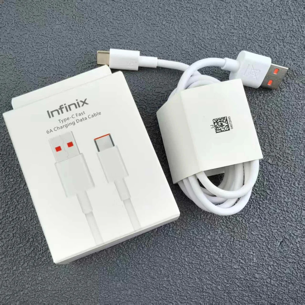 Original สําหรับ Infinix Hot/Note 60 50 40 Pro + 18W 33W 45W 68W 90W Fast สายชาร์จ 6A 1M USB Type C ข้อมูลสําหรับสมาร์ท 8 9 Zero 30