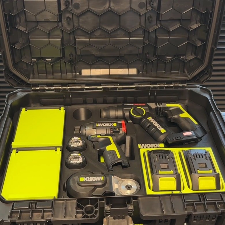 WORX4233 กล่องเครื่องมือซับกล่องเหมาะสําหรับ WORX 806 ค้อนไฟฟ้า + WORX 132x ไขควง + เครื่องดูดฝุ่น W