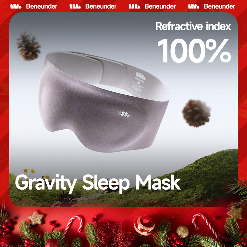 Beneunder LC613, หน้ากากนอนหลับถ่วงน้ําหนักสําหรับส่วนที่เหลือลึก, ไฟดับ 100% 0 การรั่วไหลแสง, การออ