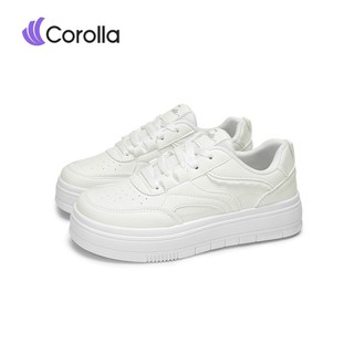 【School Shoes】COROLLA Women Thick Bottom Sneakers in White and Black shoes for women Classic Fashion Shoes for School