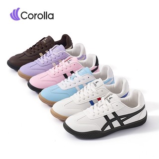 Corolla korean fashion Soft Water-Repellent PU Material Lightweight Versatile White Casual Shoes for Women&Students