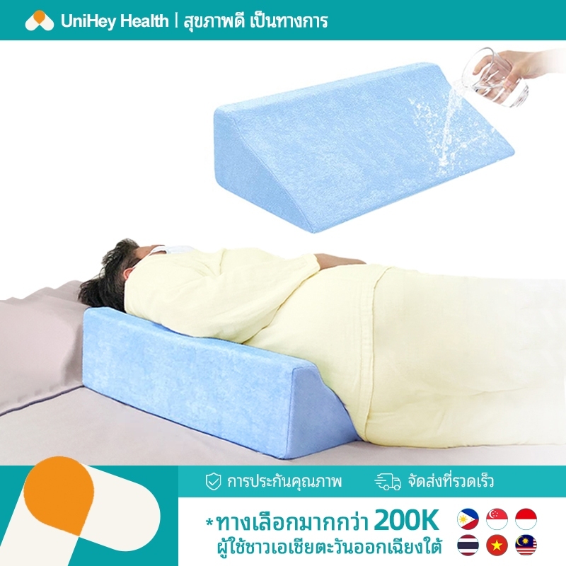 【UniHey】หมอนรองทางการแพทย์ หมอนพลิกตัว หมอนผู้ป่วย หมอนรองตามตำแหน่ง Wedge Pillow ช่วยลดแผลกดทับ ผู้ป่วยติดเตียง หมอนกันกรดไหลย้อน เมมโมรี่โฟม