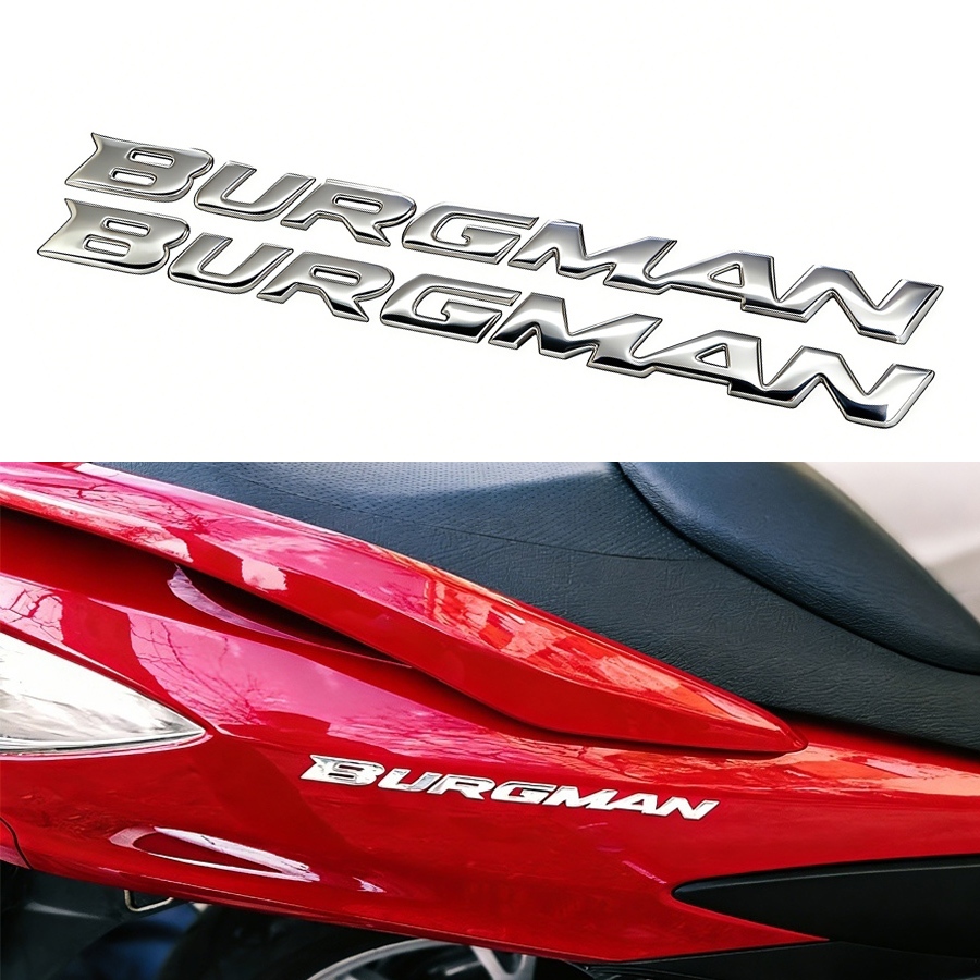 สําหรับ Suzuki Burgman AN125 AN200 AN400 AN650 รถจักรยานยนต์สติกเกอร์สะท้อนแสง Decals 3D Chrome 1 ชุดสกู๊ตเตอร์สัญลักษณ์ Badge